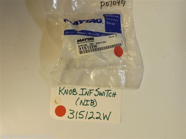 Maytag Stove 315122W Knob Inf. Switch NEW IN BOX Maytag Stove 315122W Knob Inf. Switch NEW IN BOX